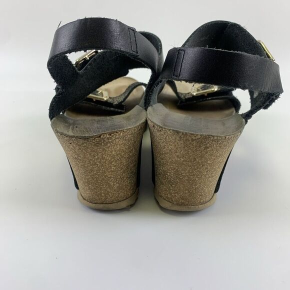 Mephisto Lissandra Wedge Sandals Adjustable Comfort Black Condor Leather 39 US 9 - Picture 5 of 16